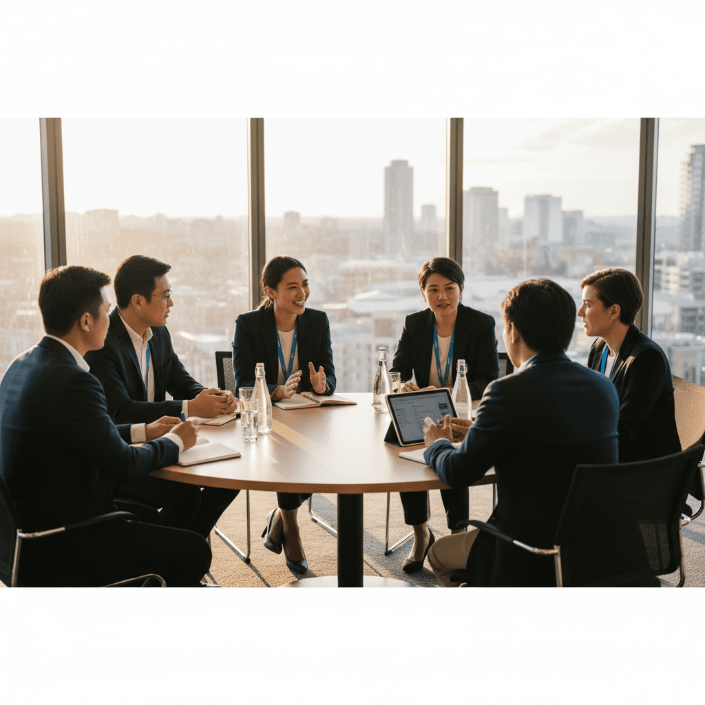 Roundtable discussion meeting generated by Agend Studio